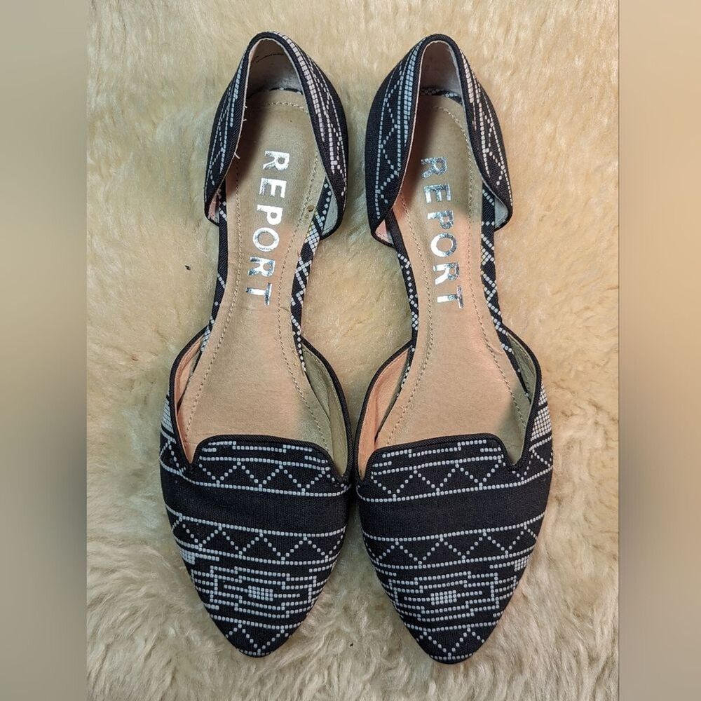 Report Jessica canvas flats, Size 7